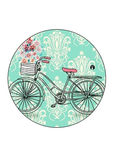 Bicycle Printed Fridge Magnet Multicolour 5.5 x 5.5cm