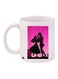 Couple Printed Ceramic Coffee Mug White/Purple/Black 11ounce