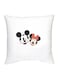 Mickey Mouse Printed Decorative Cushion White/Black/Red 16x16inch