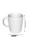 Arabic Proverb Doodle Ceramic Coffee Mug - "Don't Worry" in colour White