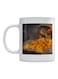 Corona Virus Printed Ceramic Mug White/Brown/Yellow