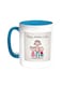 Happy Mother's Day Printed Coffee Mug Turquoise/White 11ounce