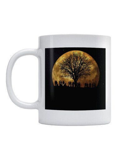 Moon Printed Mug White/Black/Beige