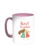 Best Friends Printed Coffee Mug Pink White 11 ounce