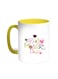 Happy Mother's Day Printed Coffee Mug Yellow/White 11ounce