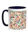 Arabic Letters Printed Coffee Mug Blue/White/Red 11ounce