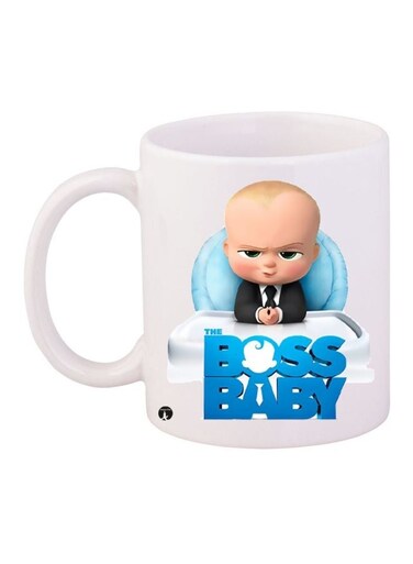 The Boss Baby Printed Coffee Mug White/Blue/Black 11ounce