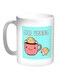 Good Morning Printed Coffee Mug Blue/White 11ounce