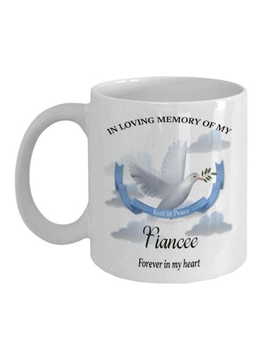 Printed Coffee Mug White/Blue/Black