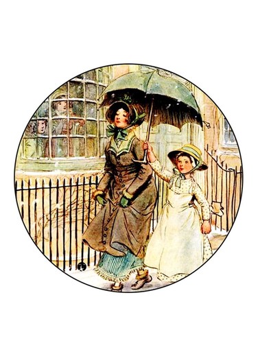 Vintage Art Printed Fridge Magnet Multicolour