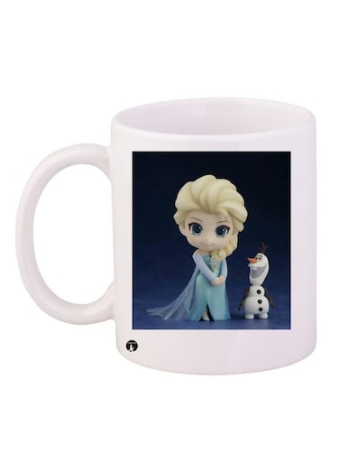 Cartoon Character Printed Coffee Mug White/Yellow/Blue 11ounce