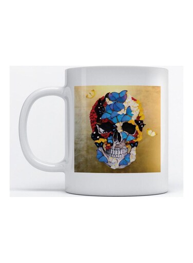 Mug Skull for Coffee and Tea White