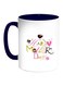 Happy Mother's Day Printed Coffee Mug Dark Blue/White/Pink 325ml
