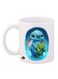 Printed Mug White/Blue/Green 12ounce