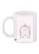 Bunny Rabbit Printed Coffee Mug White/Pink/Green 11ounce