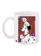 Dalmatian Printed Coffee Mug White/Brown/Red 11ounce