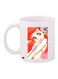 Cartoon Girl Printed Coffee Mug White/Orange/Beige 11ounce
