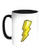 Electric Thunderbolt Printed Coffee Mug White/Black 11ounce