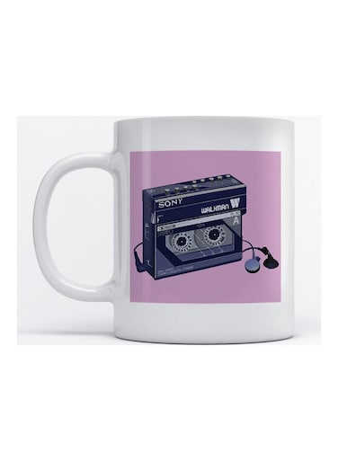 Mug Walkman for Coffee and Tea White