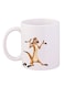 Durable Heat-Resistant Thick Wall Designed Ergonomic Handled Disney Printed Mug White/Brown/Beige 11ounce