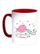 Love Birds Printed Coffee Mug Red/White/Pink 11ounce