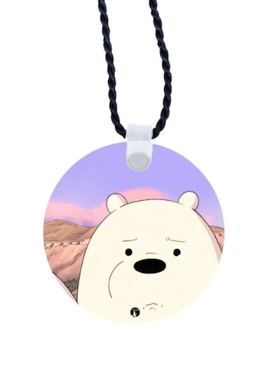 We Bare Bear Printed Car Mirror Pendant