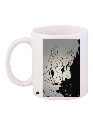 Anime Printed Coffee Mug White/Grey/Black 11ounce