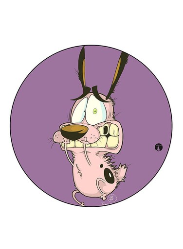 Courage The Cowardly Dog Printed Fridge Magnet Multicolour