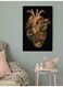 Heart Themed Wall Painting Black/Beige/Brown 40x60cm