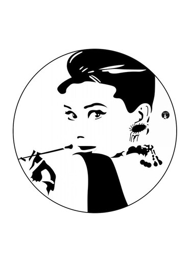 Monochromic Printed Fridge Magnet Black/White 5.5 x 5.5cm