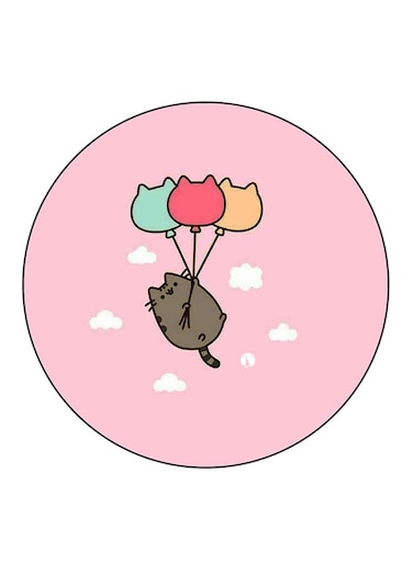 Cat Printed Fridge Magnet Multicolour