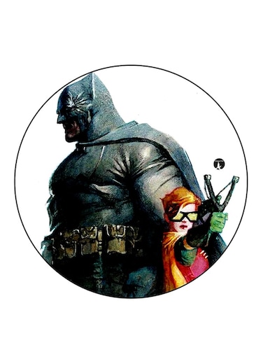 Batman Printed Fridge Magnet Round Multicolour