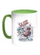 Sport Ski Shoe Printed Coffee Mug White/Green 11ounce