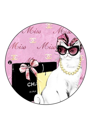 A Cat Printed Fridge Magnet Multicolour
