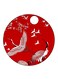 Birds Printed Fridge Magnet Round Multicolour
