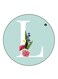 Letter L Printed Fridge Magnet Round Multicolour