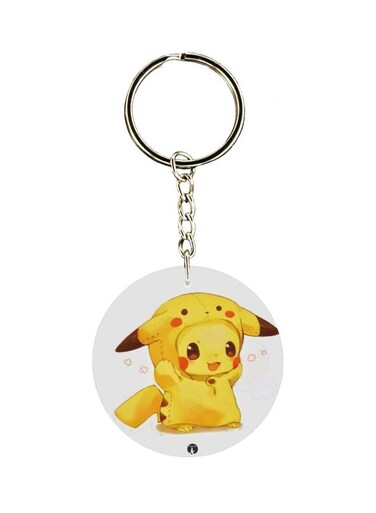 Single Sided Pikachu Cartoon Themed Keychain