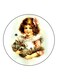 Vintage Art Printed Fridge Magnet Multicolour