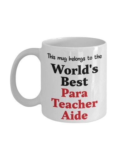 World's Best Para Teacher Aide Printed Coffee Mug White/Red/Black