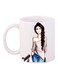 Animated Girl Printed Coffee Mug White/Blue/Brown