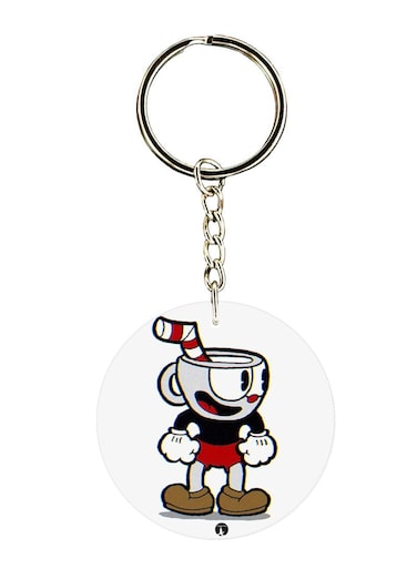 Cuphead Game Printed Keychain