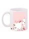 Flowers Printed Coffee Mug White/Pink/Green 11ounce