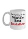 World's Best Installer Printed Coffee Mug White/Black/Red