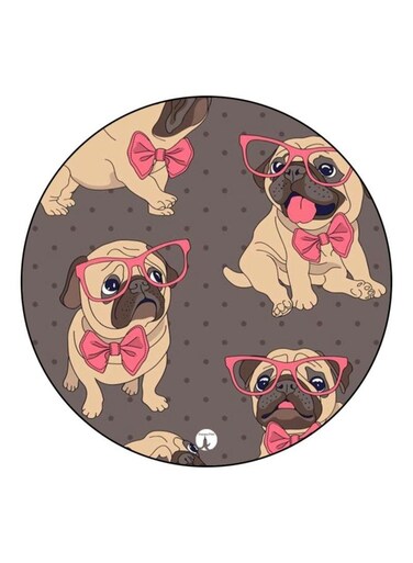 Dogs Printed Fridge Magnet k/Beige/Brown