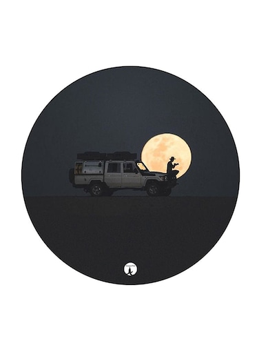 Car Printed Fridge Magnet Round Multicolour