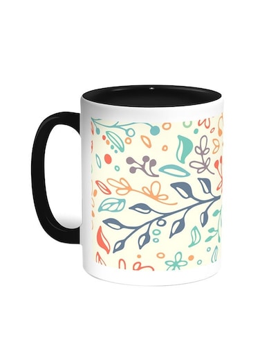 Decorative - Tree Paper Printed Coffee Mug Black/White 11ounce