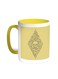 Bones And Skull Printed Coffee Mug Yellow/White 11ounce