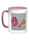 Lock And key Printed Coffee Mug Pink/White/Orange