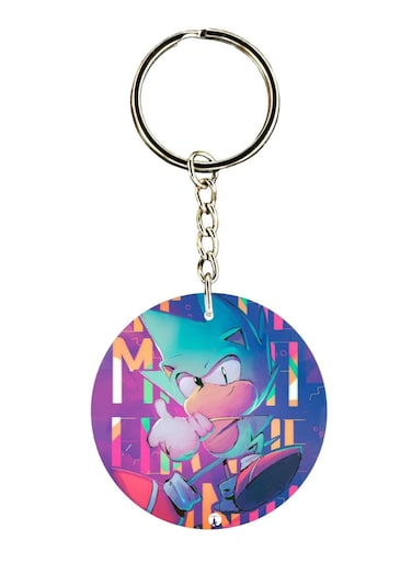 Double Sided Sonic Printed Keychain