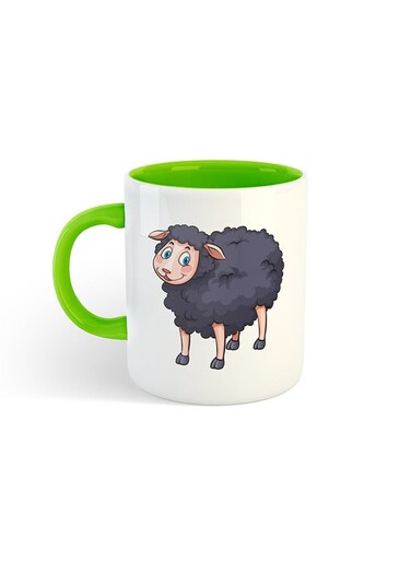 Eid Al-Adha Sheep Printed Mug White/Green